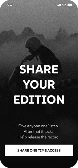 Share your edition screen granting one-time access